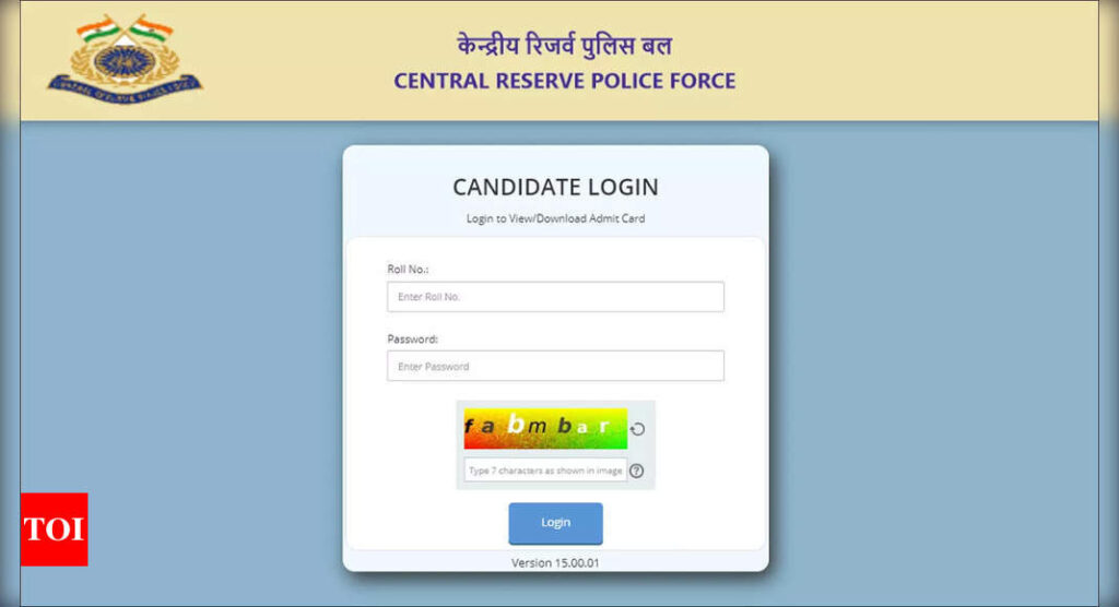 CRPF Paramedical admit card 2023 released; download here