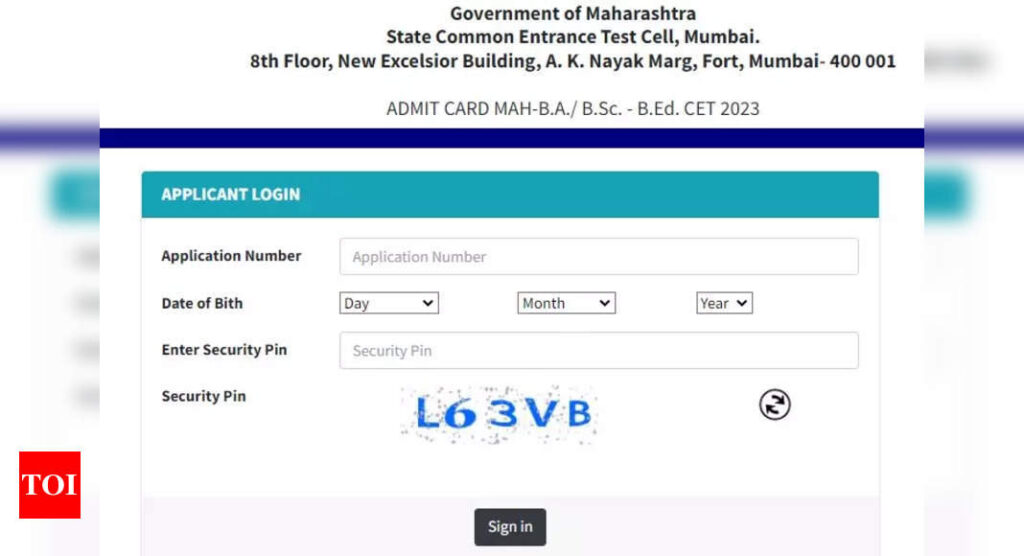 MAH CET Admit Card 2023 released for B.Ed at cetcell.mahacet.org, direct link here