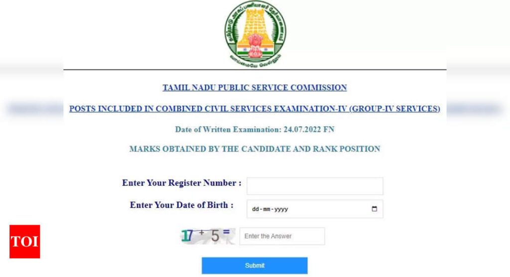 TNPSC Group 4 Result 2023 announced, here's direct link