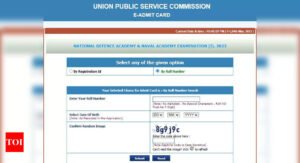 UPSC NDA 1 Admit Card 2023 released at upsc.gov.in, download now