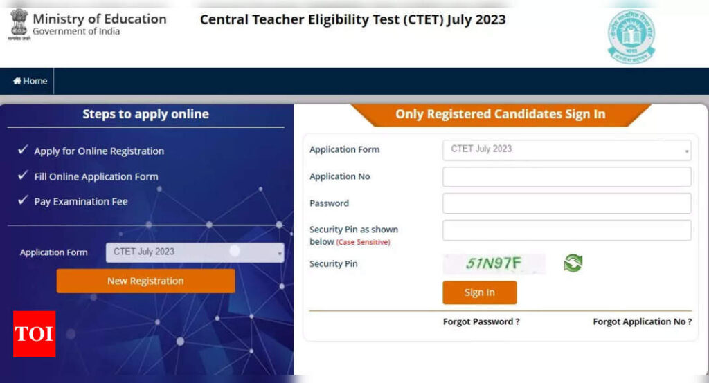 CTET July 2023 registration process begins on ctet.nic.in, apply here