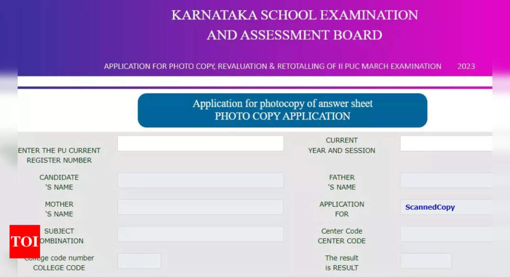 Karnataka 2nd PUC 2023 Result: Scanned copy application begins on kseab.karnataka.gov.in, apply here