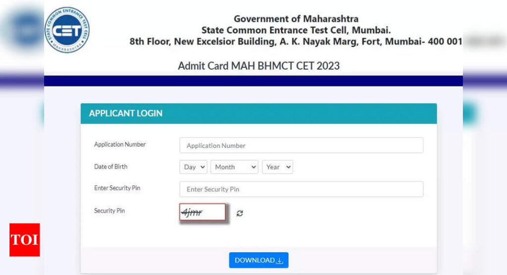 MAH BHMCT CET Admit Card 2023: MAH BHMCT CET Admit Card 2023 released on cetcell.mahacet.org, direct link to download