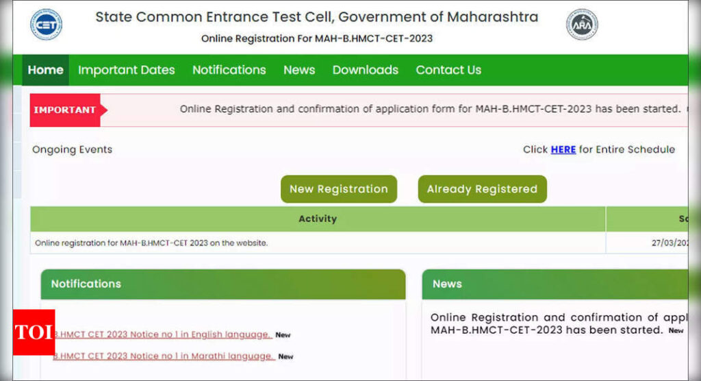 MAH CET 2023 application for BHMCT closes today, apply on cetcell.mahacet.org