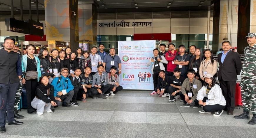 Mizoram Students Reach IIM Rohtak For Yuva Sangam