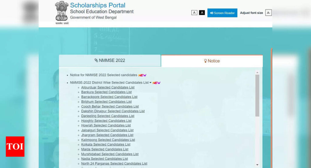 NMMS 8th Result 2023: West Bengal NMMS 8th Result 2023 Out on scholarships.wbsed.gov.in, result link here