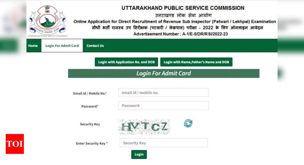 UKPSC Patwari, Lekhpal DV Admit Card 2023 released on psc.uk.gov.in, direct link to download
