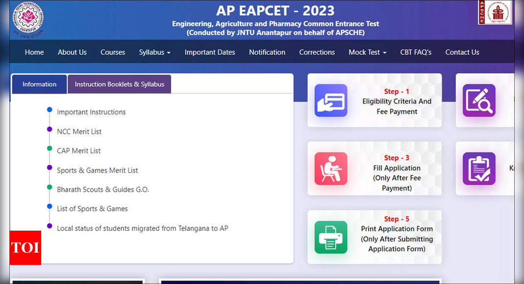 AP EAMCET 2023 Hall Ticket releases today on cets.apsche.ap.gov.in