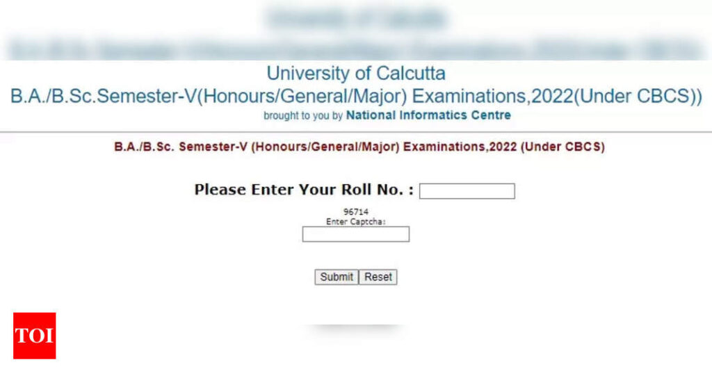 CU Result 2023: Calcutta University Semester 5 results released on wbresults.nic.in