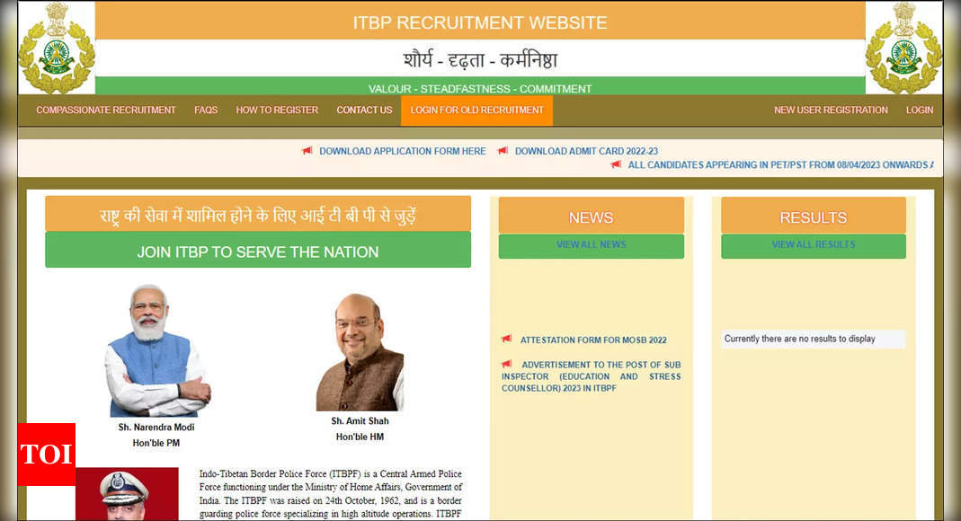 ITBP Recruitment 2023: Apply online for 81 Head Constable post