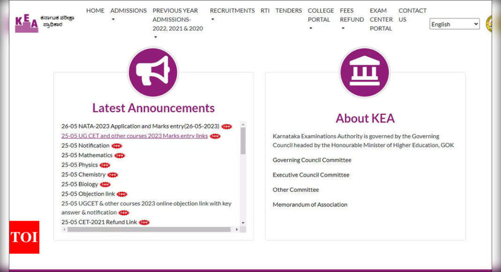 KCET 2023 answer key released on kea.kar.nic.in; download here