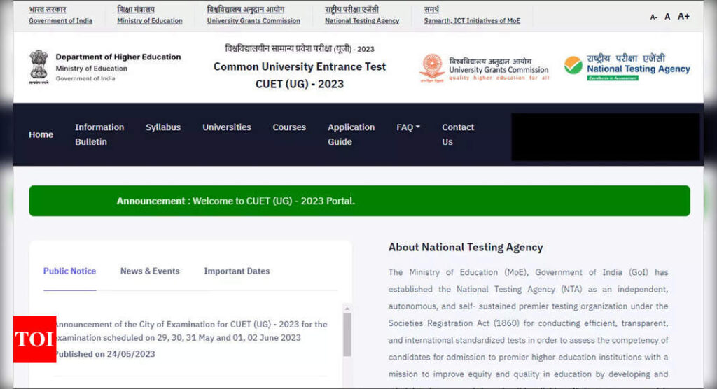 NTA releases CUET (UG) 2023 City Intimation Slip: Check your exam details here