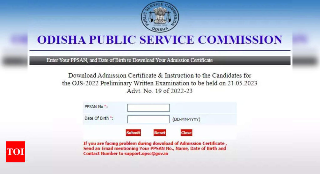 OPSC OJS Admit Card 2023 released on opsc.gov.in, direct link to download