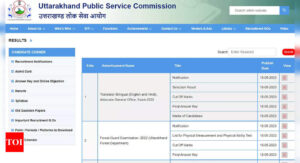 UKPSC Forest Guard result 2023 declared: 1856 qualify for PMT and PET, check cut-off marks here
