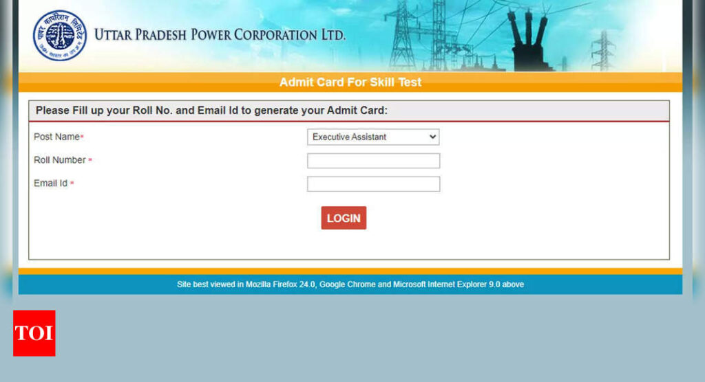 UPPCL Releases Executive Assistant Skill Test Admit Card 2023, download here