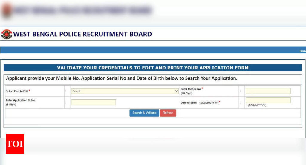 WB Police Lady Constable Recruitment 2023: Application edit window opens on wbpolice.gov.in