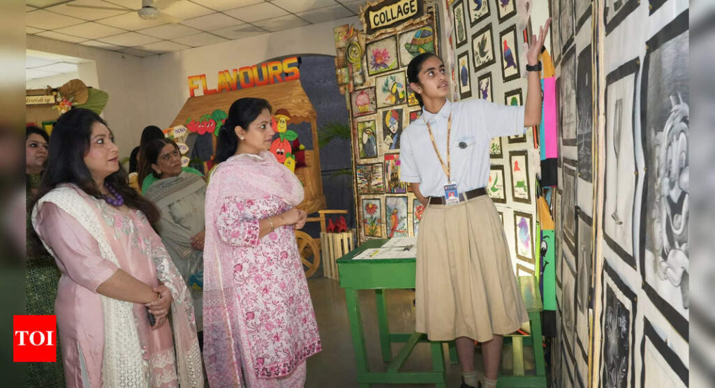 Young students of Spring Dale Senior School promote recycling and creativity at Annual Art Exhibition