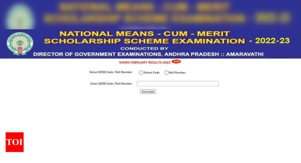 AP NMMS Result 2023 announced on bse.ap.gov.in, check direct link here