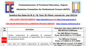 Gujarat PGCET 2023: Complete schedule released for ME, MTech, and MPharm admission