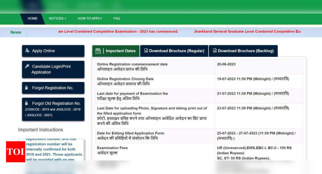 JSSC CGL Registration 2023 begins on jssc.nic.in, apply for over 2000 posts