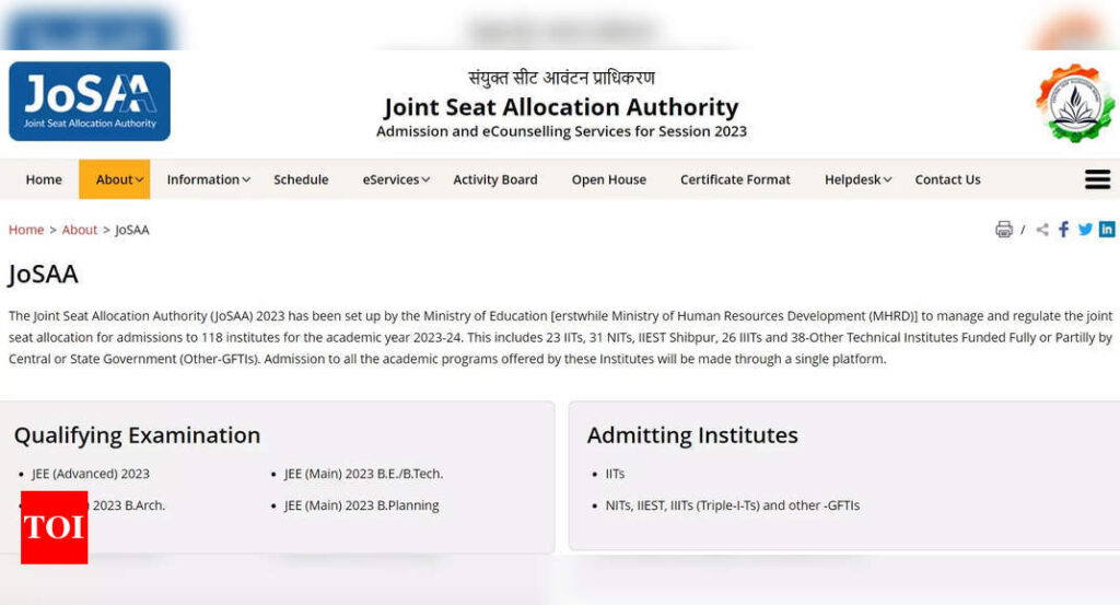 JoSAA Mock Seat Allotment List 2023 today on josaa.nic.in, check details here