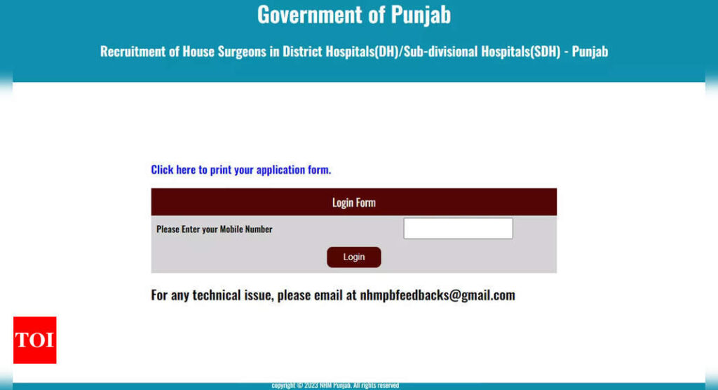 NHM Punjab Recruitment 2023: Apply Online for 523 House Surgeon Posts
