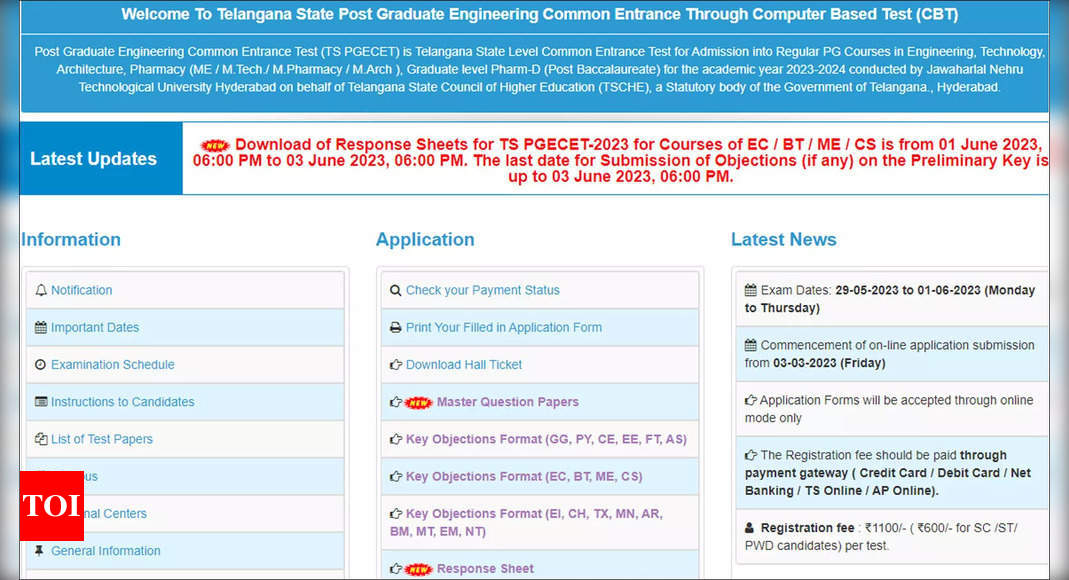 TS PGECET 2023 result releases today at 3 PM on pgecet.tsche.ac.in