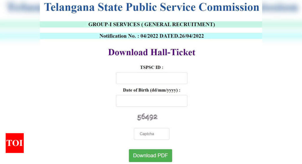 TSPSC Group 1 Hall Ticket 2023 released on tspsc.gov.in, download Prelims admit card here