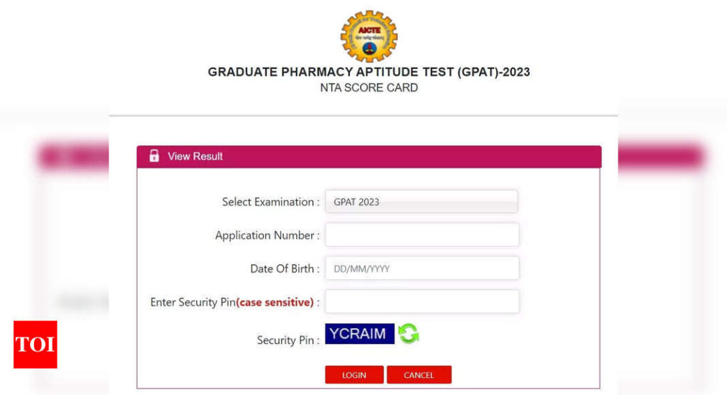 GPAT Result 2023 declared on gpat.nta.nic.in, direct link here